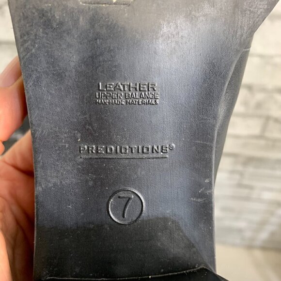 Vintage 90's Predictions Square Toe Black Leather Block Heel Loafer - Picture 10 of 10